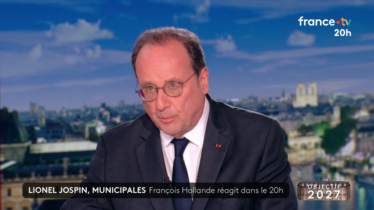 🔴🎙️"Il y aura une candidature de la gauche reformiste en 2027", déclare François Hollande à propos de la future élection présidentielle. #JT20h