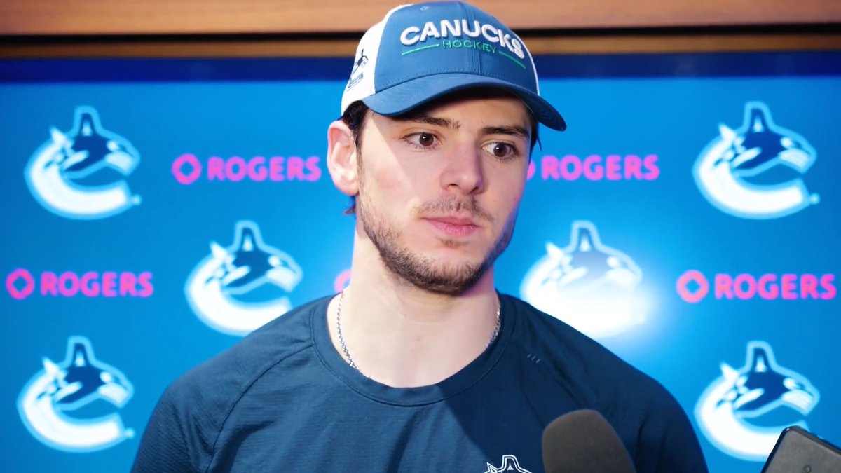 "Really excited. Want to thank the guys, the coaching staff and this organization for believing me the next two years." 🗣️ Victor Mancini speaks on his contract extension & sharing the news with his parents, his development in Abbotsford, and feeling more confident in his play.