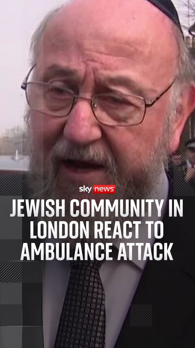Sky's Lisa Holland speaks to the Jewish community in London after four ambulances from a Jewish volunteer organisation were set on fire. A group has claimed responsibility online - but did not appear to have any evidence. Live updates: