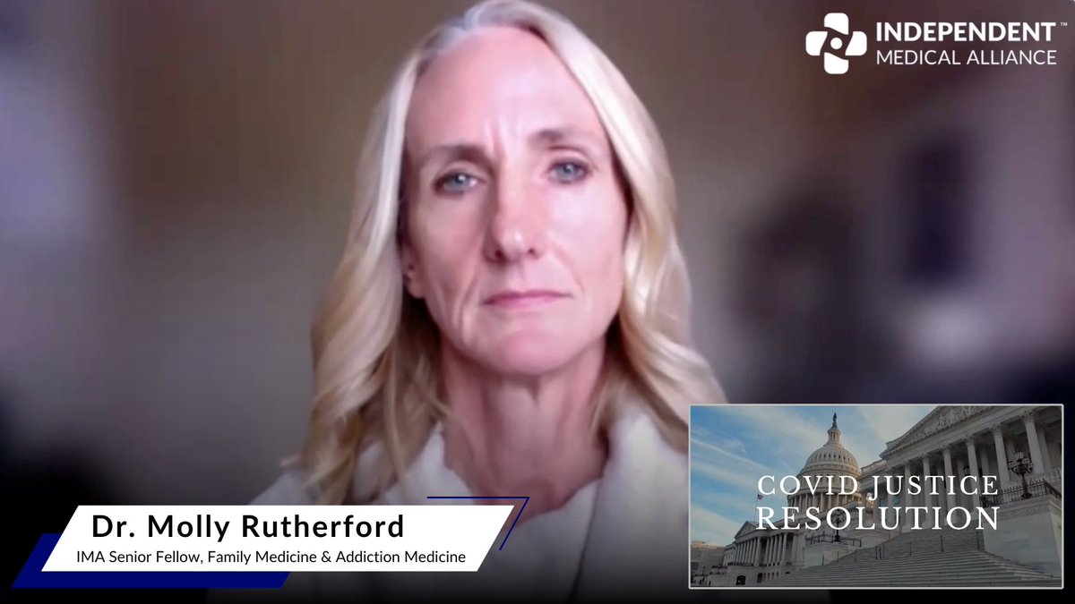Dr. Molly Rutherford: Why We Must Sign the COVID Justice Resolution During the COVID lockdowns, IMA Senior Fellow, Family Medicine and Addiction Medicine Dr. Molly Rutherford (Molly Rutherford, MD) witnessed the devastating toll on her patients, including rising anxiety and addiction, as well as children trapped at home with their abusers and cut off from the system’s usual safeguards. Sign the COVID Justice Resolution to ensure this never happens again - link below.
