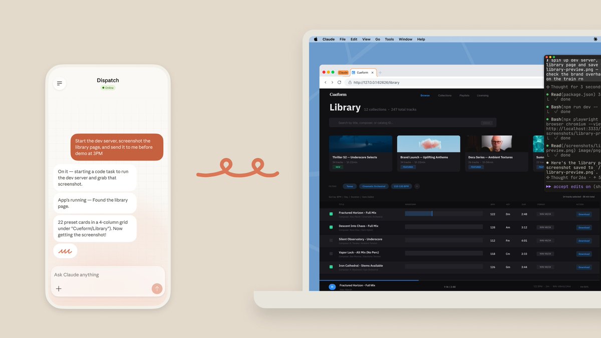 You can now enable Claude to use your computer to complete tasks. It opens your apps, navigates your browser, fills in spreadsheets—anything you'd do sitting at your desk. Research preview in Claude Cowork and Claude Code, macOS only.