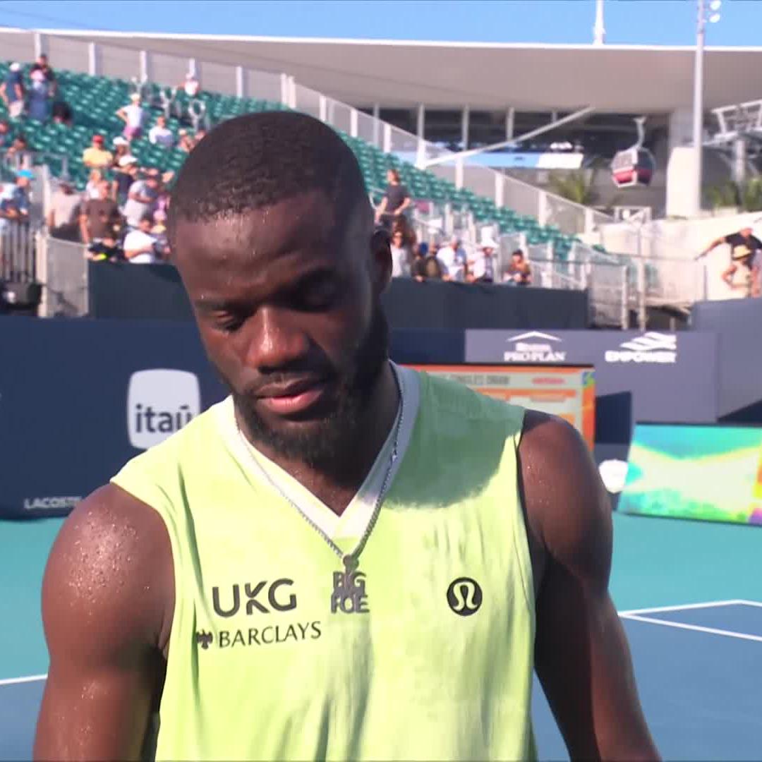 Too tough to die 🔥 Frances Tiafoe breaks down a meaningful win at #MiamiOpen