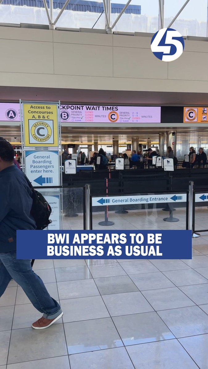 Despite reports of backed-up airports from across the country, BWI today appeared to be running as normal. MORE: