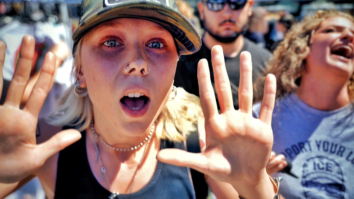 Triggered Democrats try to TRESPASS me from public property for being a conservative with different opinions. Liberals sure do LOVE their borders! 🤣