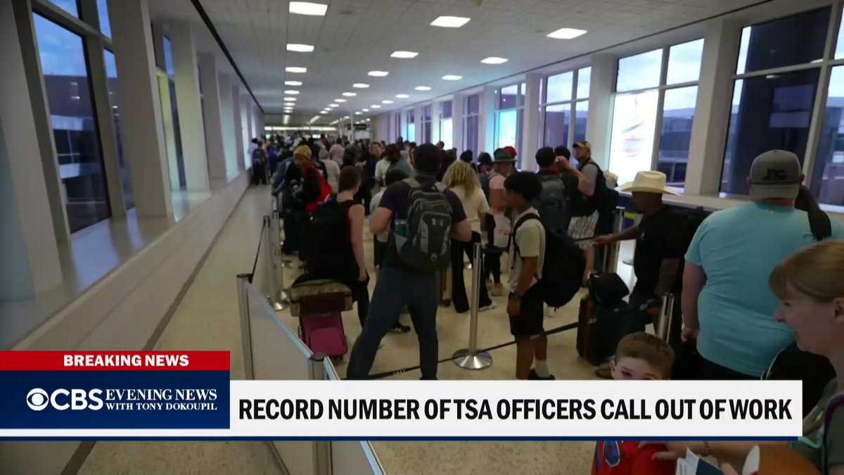 Six weeks into the partial government shutdown, ICE officers are now deployed at 14 “hotspot” airports to help TSA officers move passengers through long security lines. DHS says the number of TSA callouts reached a new record high over the weekend.