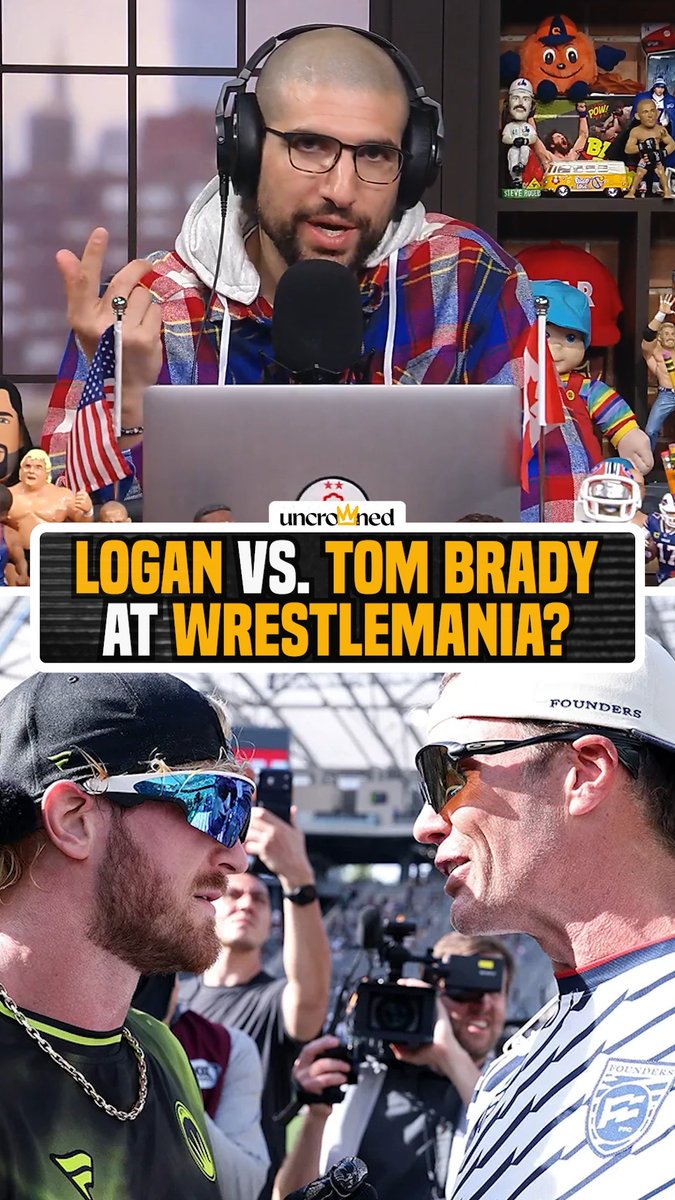Was Logan Paul and Tom Brady's flag football beef just a work to set up an angle for #WrestleMania? 😡 #HelwaniShow