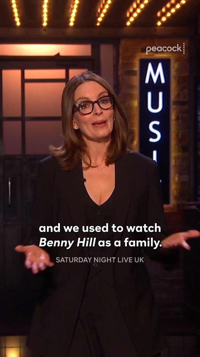 Live from London, it's Tina Fey hosting the first episode of Saturday Night Live UK 🇬🇧 #SNLUK is streaming now on Peacock, new episodes Sundays at 9pm ET.