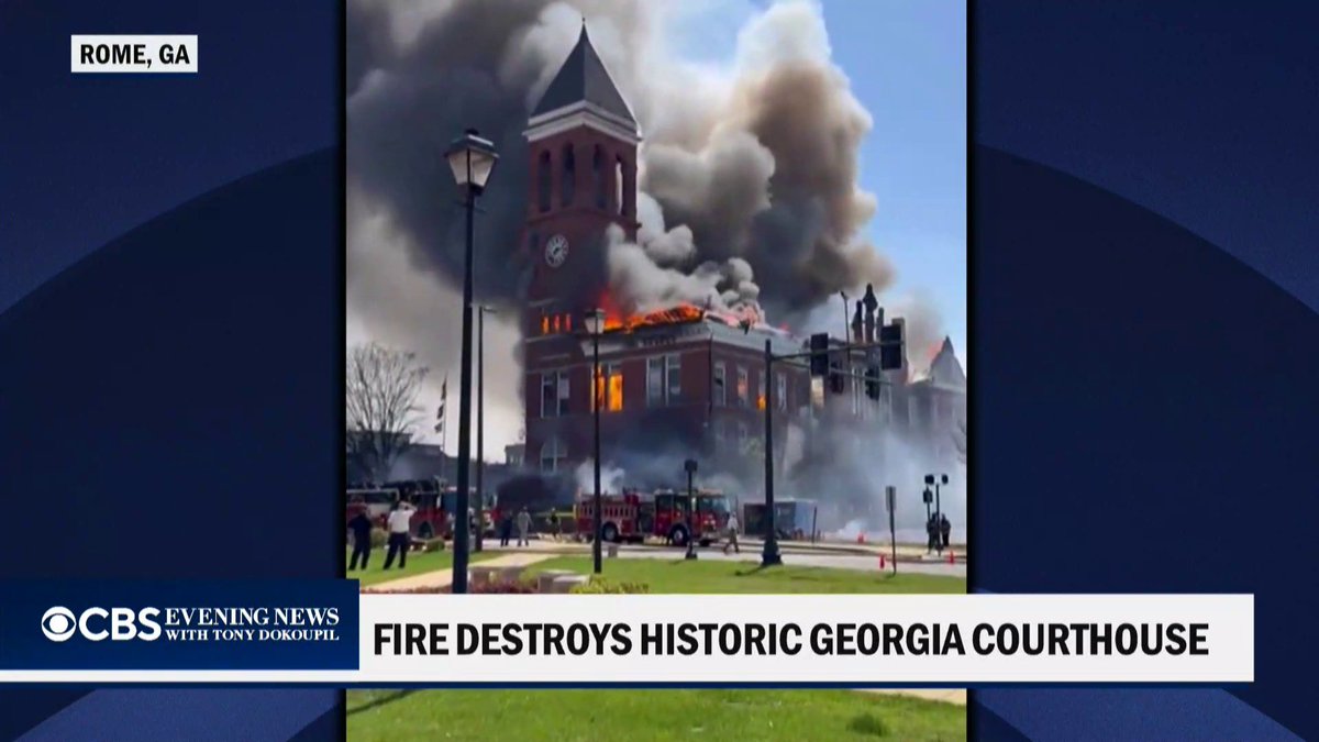 A historic courthouse in Rome, Georgia, built in 1892, caught fire on Monday. Everyone escaped safely and the cause of the blaze is under investigation.