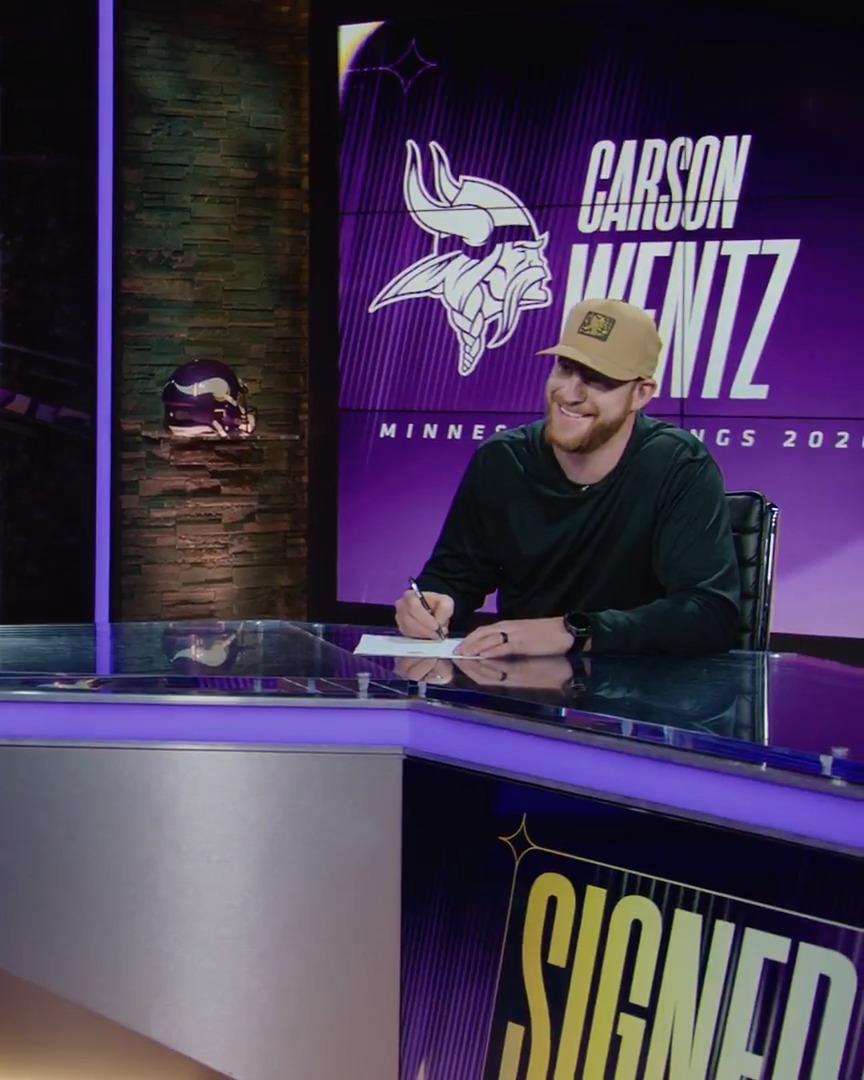The dream continues. #Skol Carson Wentz