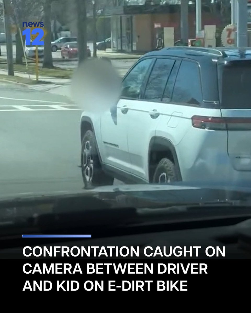 CAUGHT ON VIDEO: A young person on an e-dirt bike was seen on Indian Head Road in Kings Park, getting into a confrontation with a driver. Incidents like this are becoming more common and dangerous on Long Island. #News12 #LongIsland #EDirtBike
