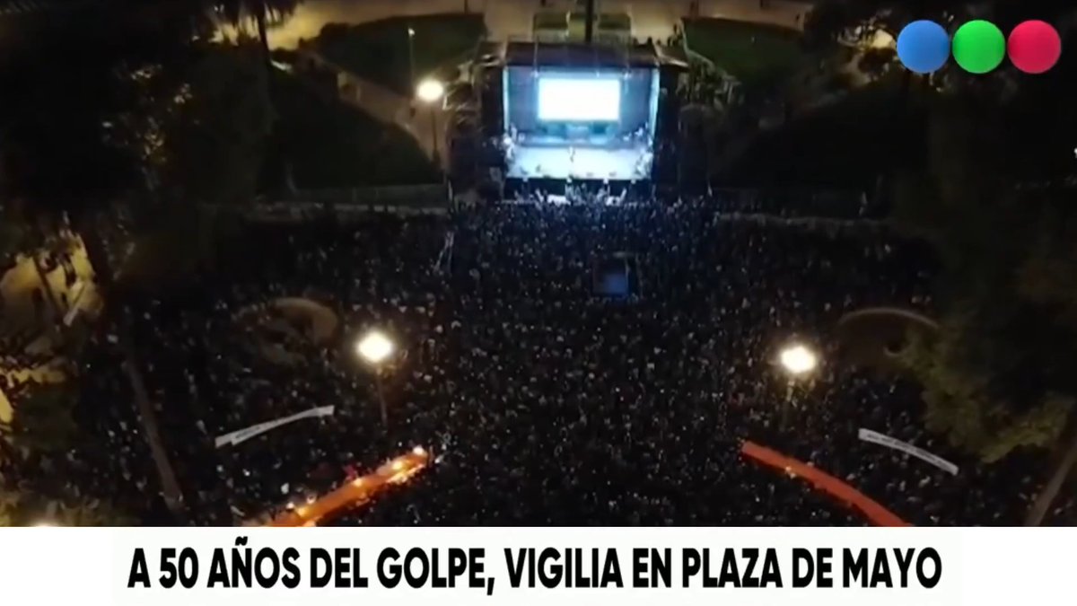 "Plaza de Mayo": Por la vigilia para el #DiaDeLaMemoria