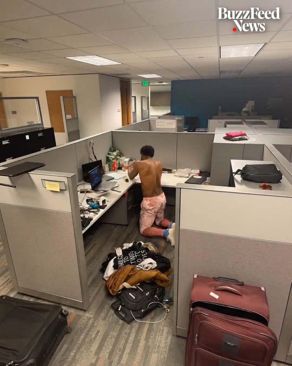 Living In Office Cubicle