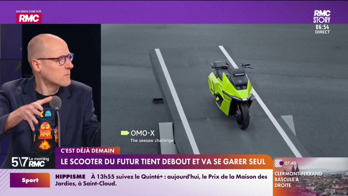 🛵Le scooter du futur tient debout et va se garer seul ! Comment ça fonctionne Anthony Morel ? #LeMorningRMC