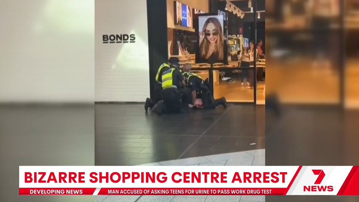 DEVELOPING: A 41-year-old man is accused of approaching teenagers inside Highpoint Shopping Centre, asking them for urine samples, claiming he needed them to pass a workplace drug test. Jordy Wright