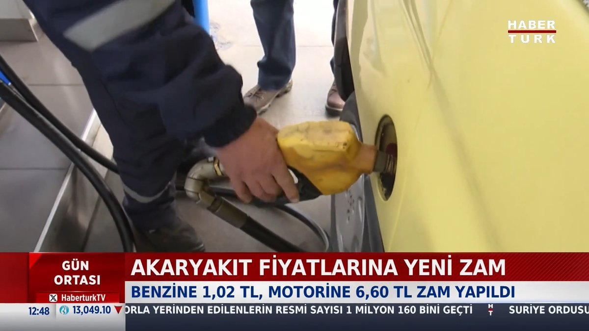 ⛽Akaryakıt fiyatlarına yeni zam Benzine 1,02 ve motorine 6,60 tl zam yapıldı.