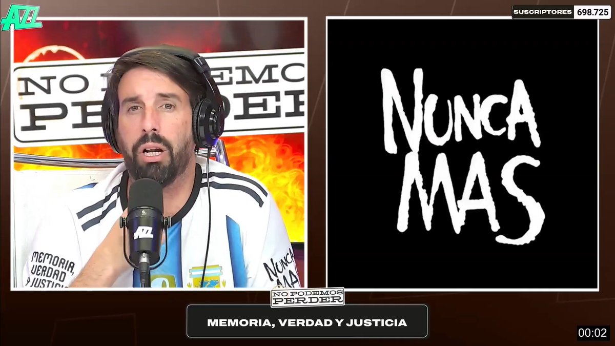 "La lucha va a ser por siempre" Flavio Azzaro dijo que la consigna de Memoria, Verdad y Justicia "era una batalla ganada hasta hace un tiempo", pero que "este Gobierno provoca con el tema" y remarcó: "Nunca más".