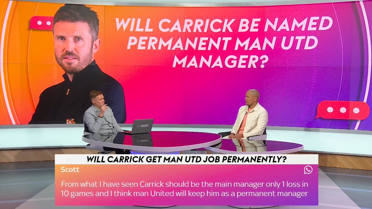 Will Michael Carrick be appointed as Manchester United’s next permanent manager? If not, who else should be in the frame? 💬