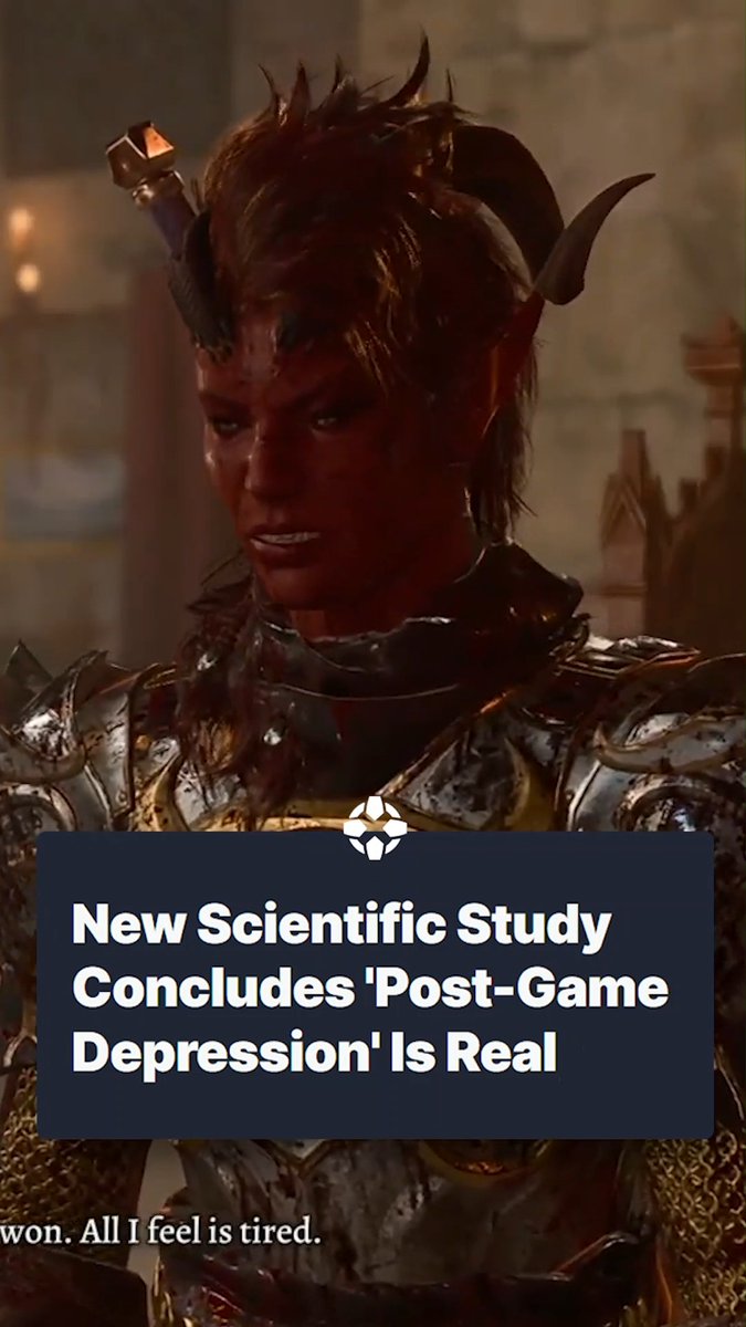 A new report claims the "sense of emptiness that arises after completing a deeply immersive game" has a name: "post-game depression." #Gaming #RPG #BaldursGate