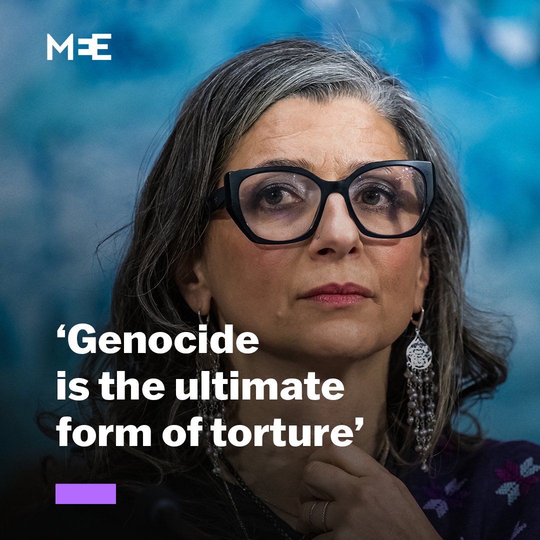“Genocide has become the ultimate form of torture” said Francesca Albanese to the UN Human Rights Council in Geneva on Monday. She called on the council to hold Israel accountable for the “continuous, generational and collective” torture and punishment of Palestinians