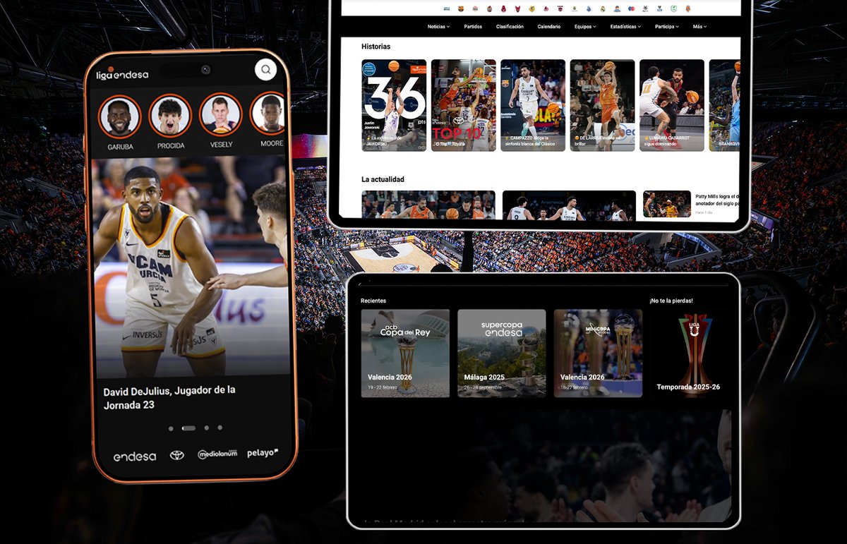 La acb que conoces, completamente renovada 😎 🖥️ Una nueva reconstruida desde cero para ofrecer una experiencia más ágil, intuitiva y emocionante. ¡Dale al PLAY▶️ y descubre todo lo que te espera!