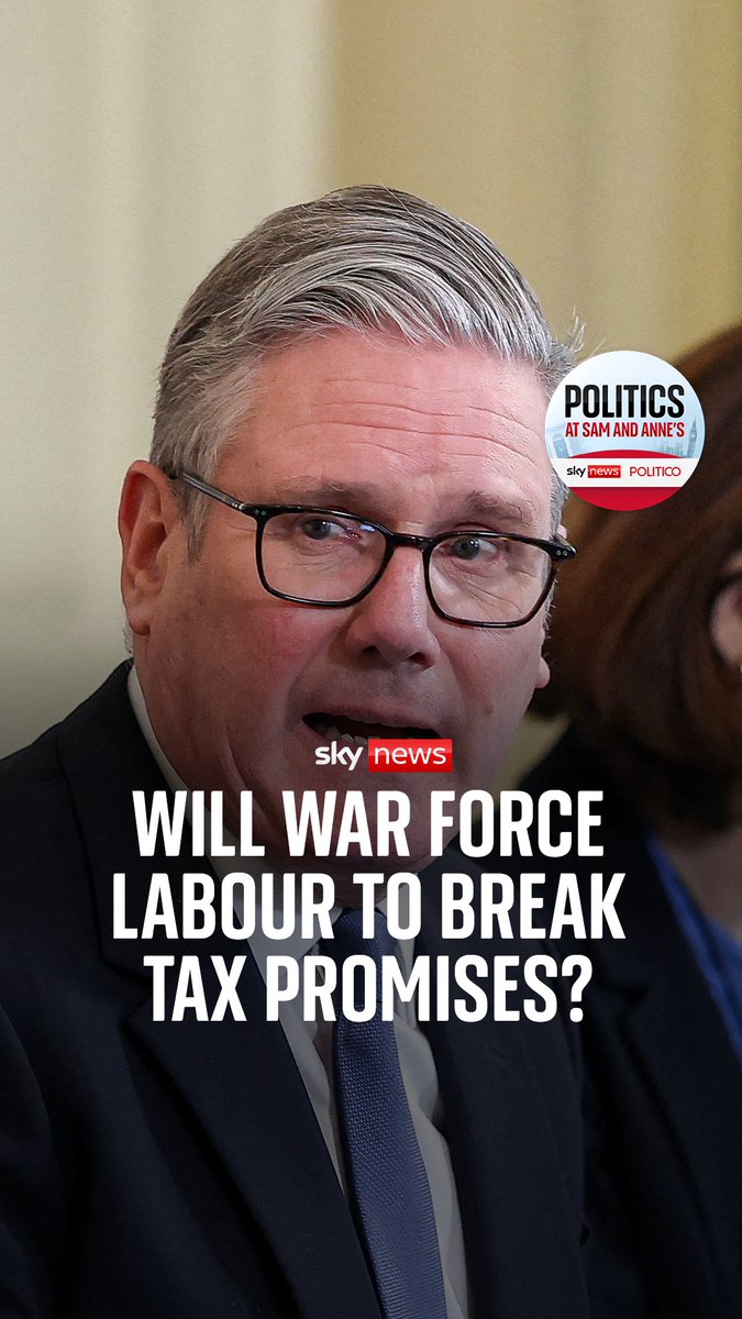.Sam Coates Sky says city confidence is being tested as fiscal headroom tightens. anne mcelvoy questions whether a global crisis could change Labour’s economic red lines. Listen to the latest episode of Politics at Sam and Anne’s now 🔗