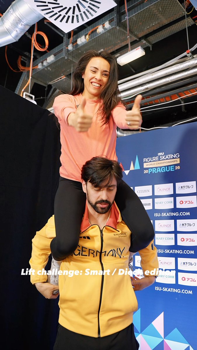 inspired by Olivia Smart &amp; Tim Dieck’s lift… how did Jenny &amp; Benji do? 👀 #FigureSkating #WorldFigure