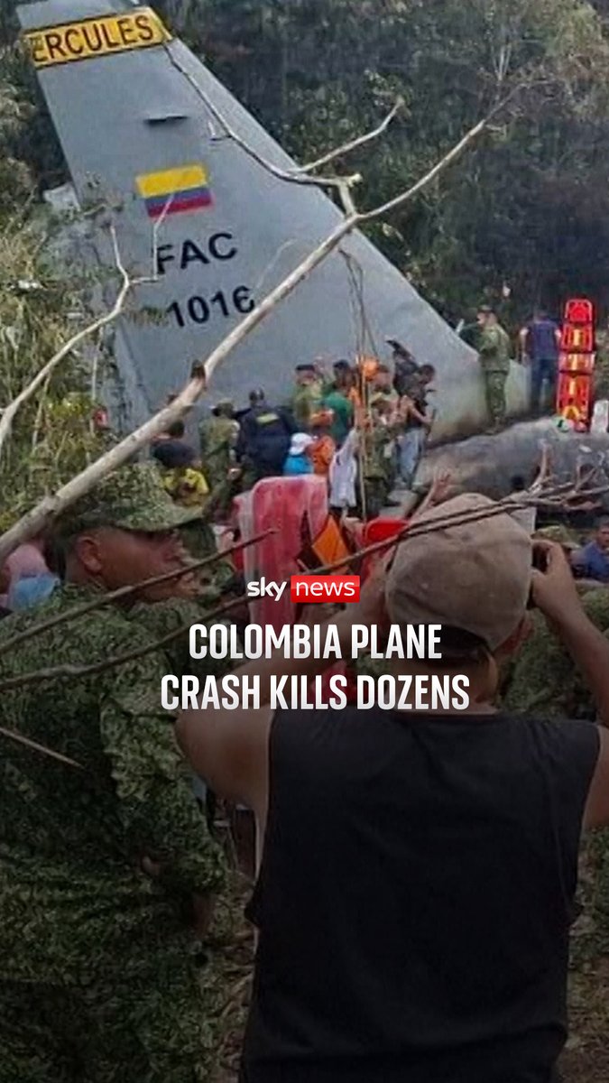 At least 66 dead after military plane crashes in Colombia 128 people, mostly soldiers, were on board the military transport plane when it crashed in Puerto Leguizamo in Colombia Read more: