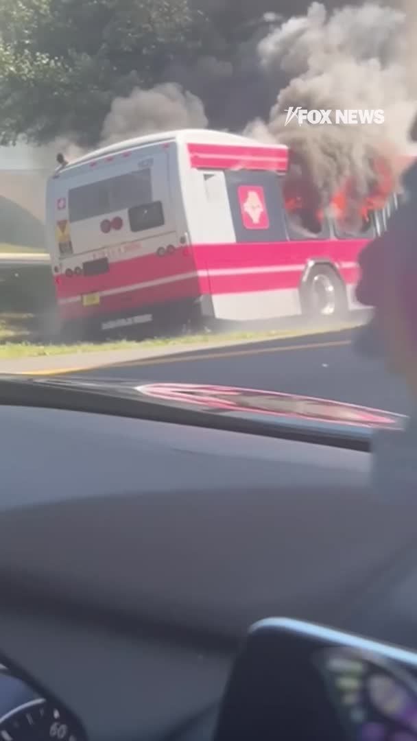 HOT WHEELS: Mechanical failure turning a Jacksonville bus into a fireball on wheels on the side of Florida’s Arlington Expressway. The blaze started after a tire caught fire and spread throughout the vehicle. No passengers were on board the bus and no injuries were reported from the fire.