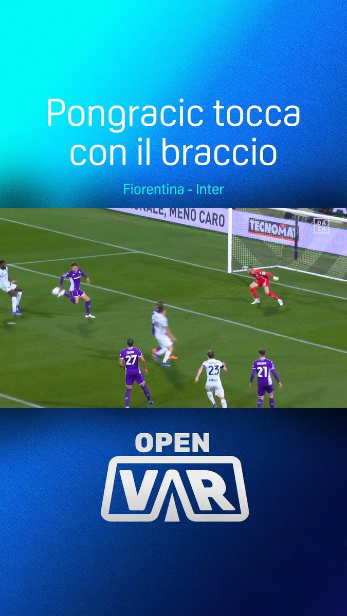 Pongracic intercetta il pallone con il braccio 👀 🔍 L’Inter protesta, ma per arbitro e VAR è tutto regolare ✅ L’analisi dell’episodio e l’audio del VAR ad #OpenVAR, disponibile ora su #DAZN 📲