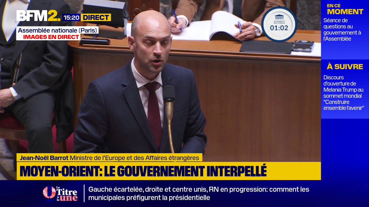 Liban: "Israël a le droit de se défendre, nous le reconnaissons, mais en respectant le droit international et le droit international humanitaire", déclare Jean-Noël Barrot #BFM2