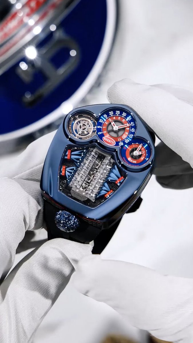 Jacob &amp; Co and Bugatti unite once again. The Bugatti Tourbillon in blue titanium. #BUGATTI #TOURBILLON #JACOBANDCO