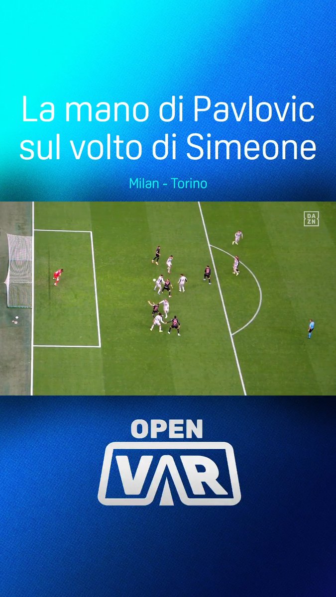 Pavlovic ferma Simeone con una manata al volto ❌ La sala VAR richiama l’arbitro al monitor 🖥️ Rigore per il Torino⚡️“𝑳’𝒉𝒂𝒊 𝒑𝒓𝒆𝒔𝒐 𝒔𝒖𝒍𝒍𝒂 𝒇𝒂𝒄𝒄𝒊𝒂”💥 L’analisi dell’episodio e l’audio del VAR ad #OpenVAR, disponibile ora su #DAZN 📲
