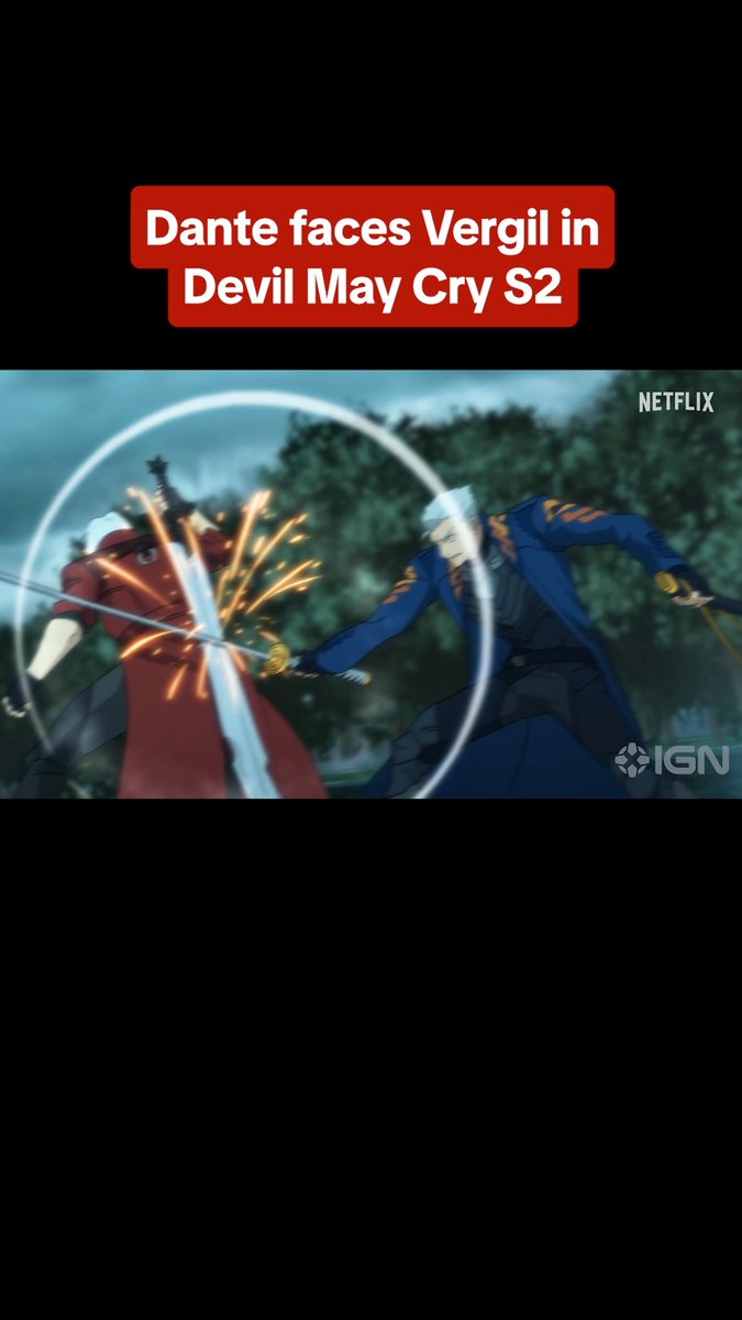 Dante faces Vergil in this clip from Devil May Cry Season 2.
