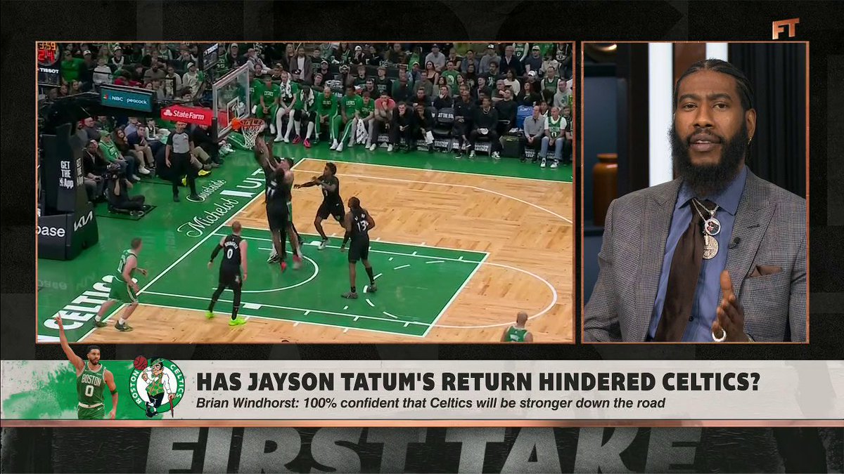 "I don't think that the Celtics should take the bait of feeling like this is a 'make sure he fits' type of situation. ... When May 1st comes, he'll be ready." —Iman. on Jayson Tatum's recent slump ☘️