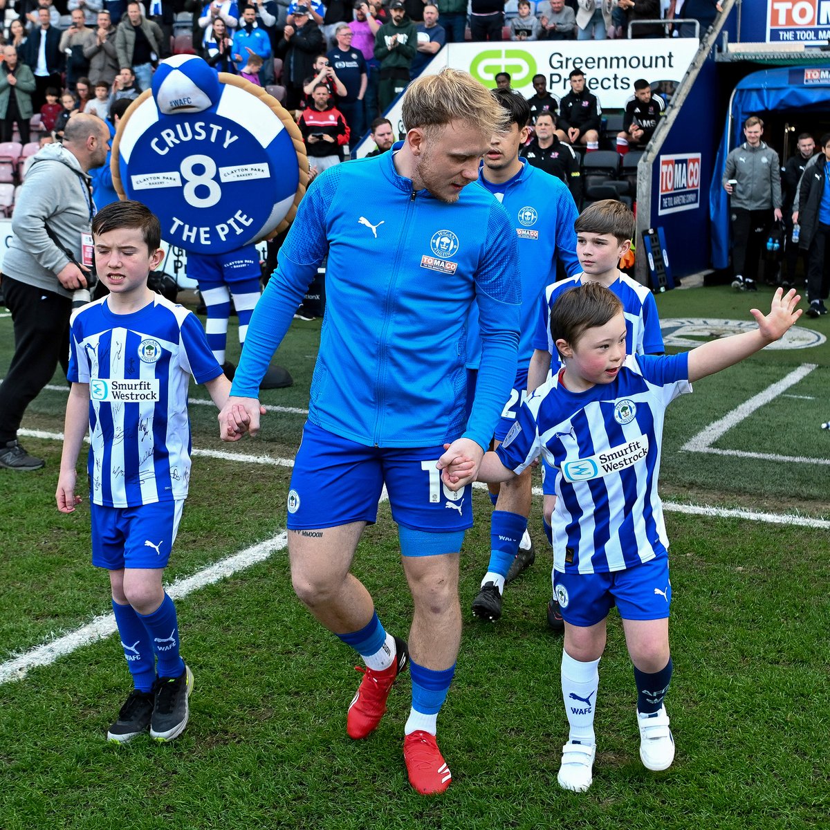 Harry - our lucky charm. 🍀 💙 This #WorldDownSyndromeDay, Harry walked out with the lads and brought extra magic to our matchday! ✨ #wafc 🔵⚪️