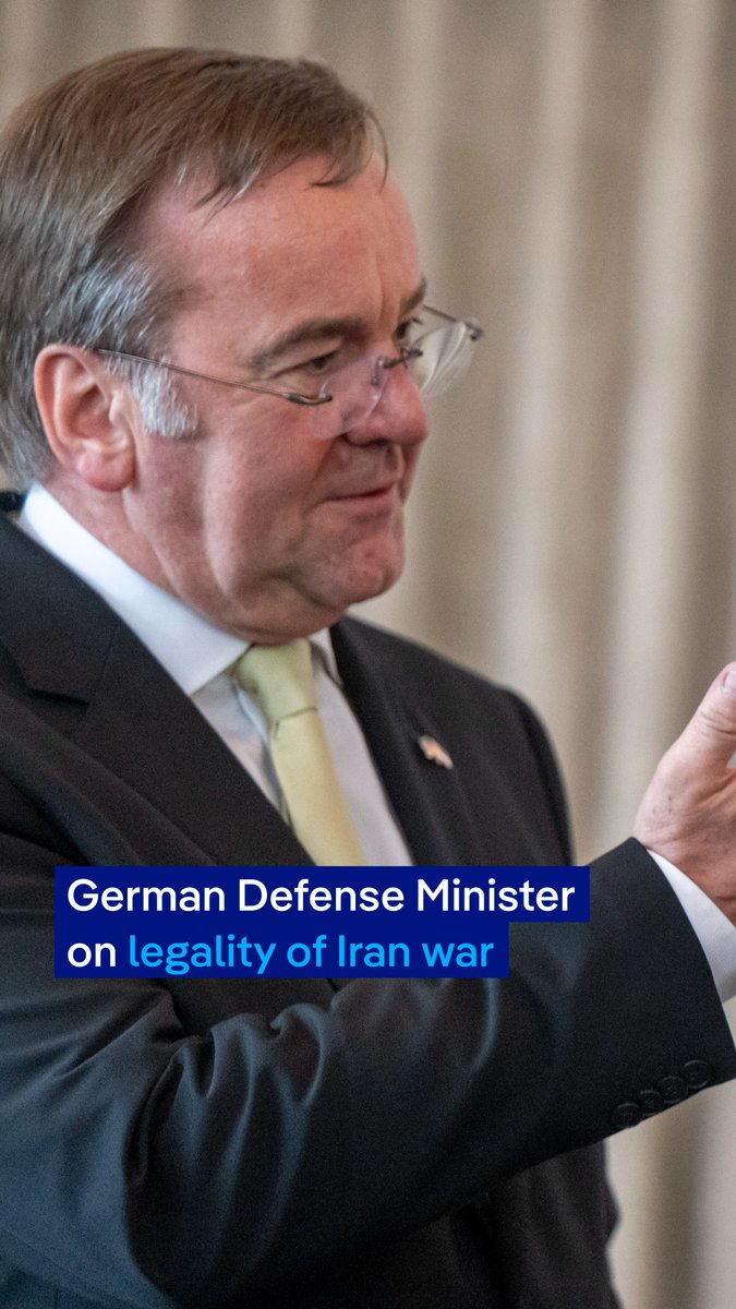 German President Frank-Walter Steinmeier has called the US-Israel war on Iran a "violation of international law." Asked about Steinmeier's remarks, Defense Minister Boris Pistorius said this: