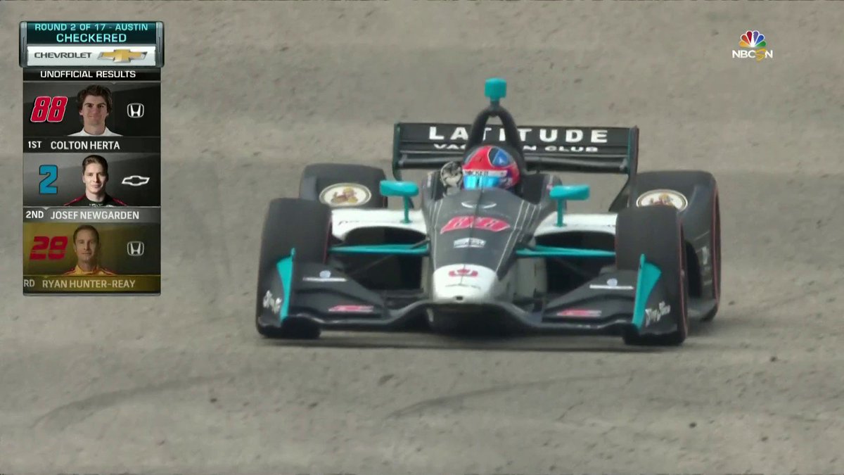 El 24 de marzo de 2019, Colton Herta se convertía en el ganador más joven de #INDYCAR con su victoria en el Circuito de las Américas. En tan solo su tercera carrera y pilotando para Harding Racing, logró su primer triunfo con 18 años, 11 meses y 25 días.