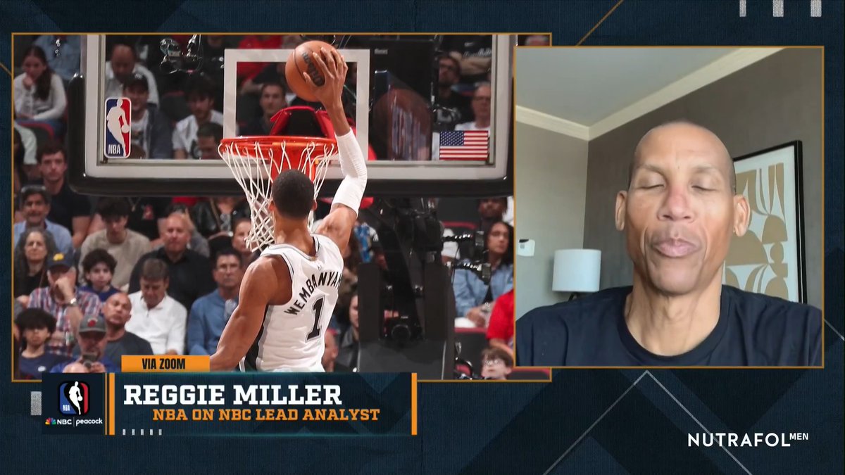 "I am 100% in Victor's camp. He is a breath of fresh air... but I want to see it come playoff time too, now." – Reggie Miller on Victor Wembanyama's MVP chances. Nutrafol #PARTNER