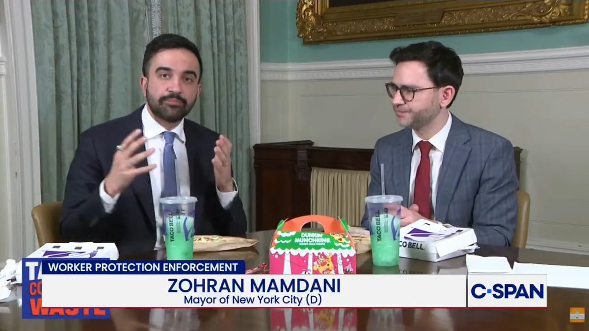 .Mayor Zohran Kwame Mamdani &amp; DCPW Commissioner Samuel Levine make address regarding workers' protections: "Today is not just an announcement of a settlement, it's also an announcement of additional enforcement."
