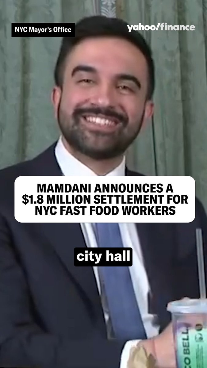 They're calling them the Crunchwrap caucus. 🌮 NYC Mayor Zohran Mamdani & DCWP Commissioner Sam Levine announce a $1.8 million settlement for fast food workers against Taco Bell and Dunkin' Donuts.