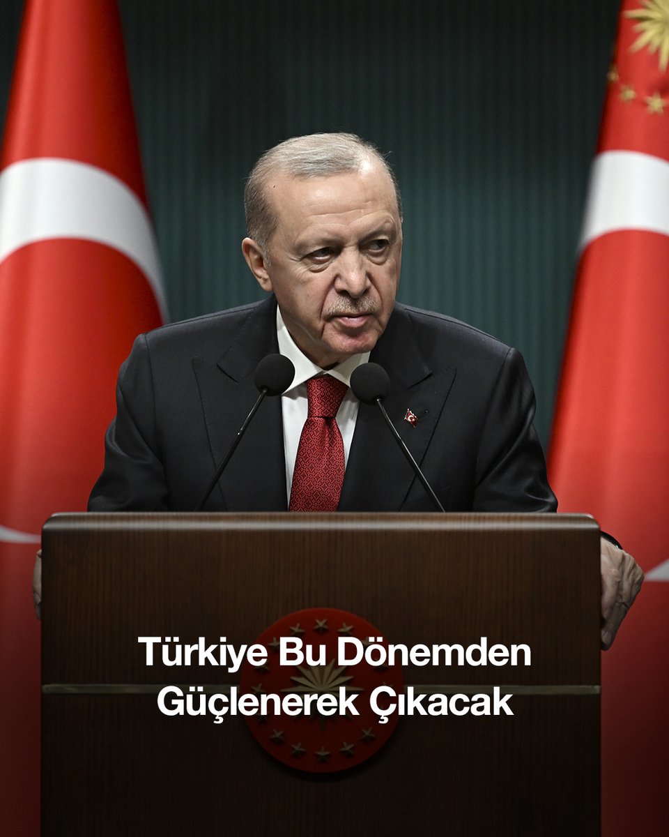 Devlet ve millet olarak bu dönemden de güçlenerek çıkacağımızdan en küçük bir şüphe duymuyorum.