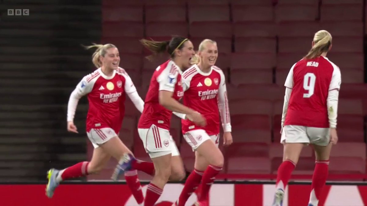 'Who is picking up Stina Blackstenius?!' Arsenal strike first against Chelsea! Watch live: #BBCFootball #UWCL