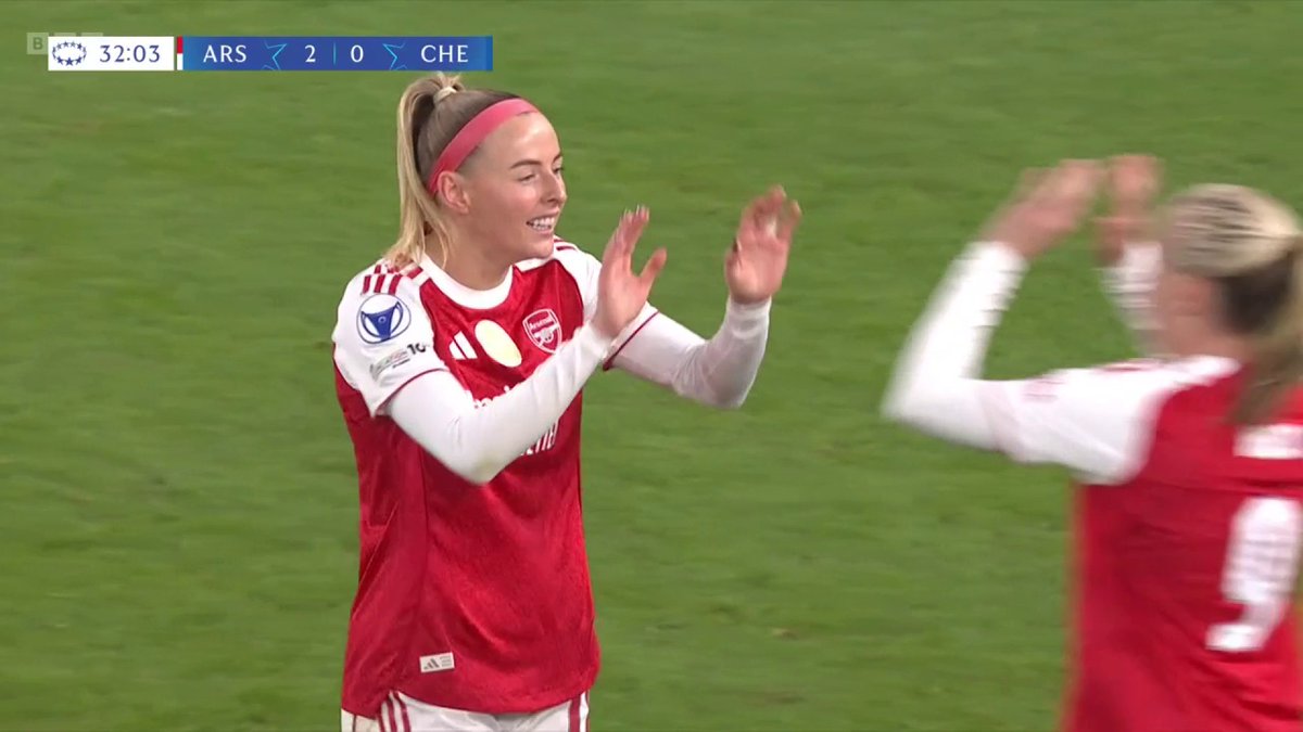 Arsenal double their lead! Chloe Kelly on the big occasion again! Watch live: #BBCFootball #UWCL