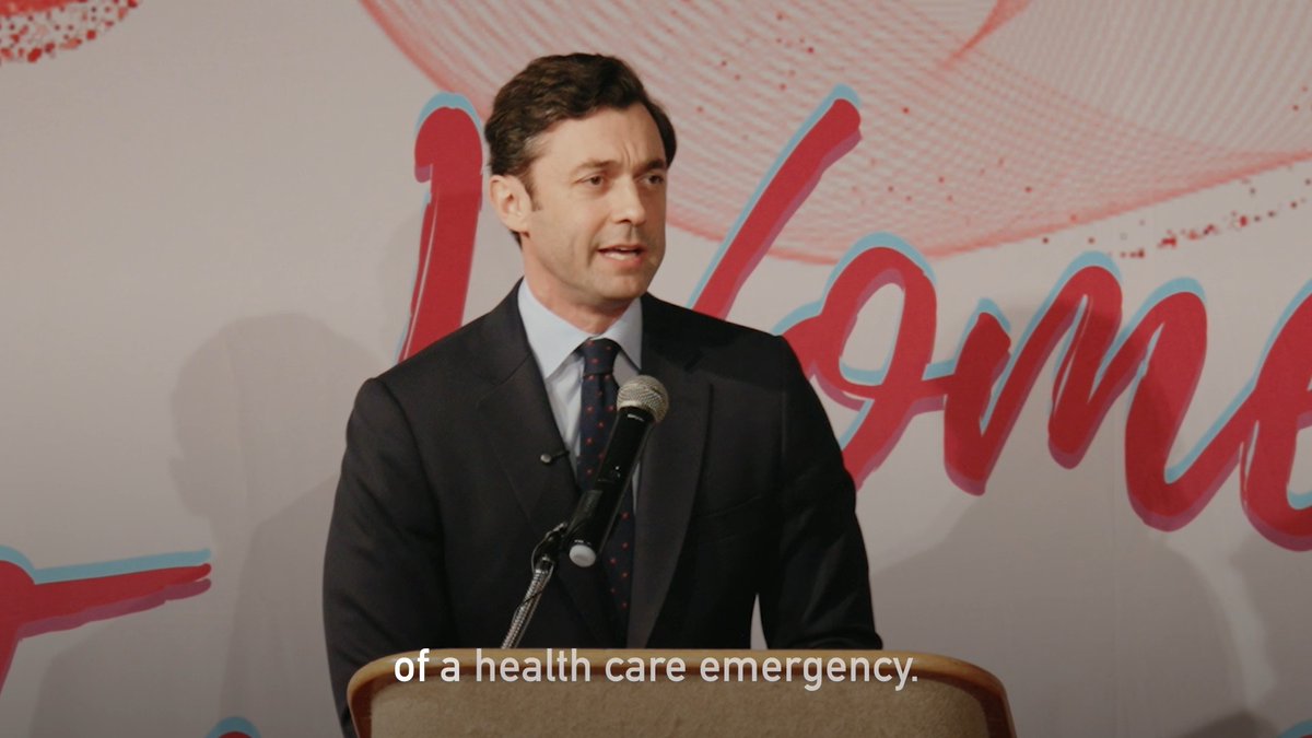 Ossoff: Nearly a quarter of a million Georgians have lost their health insurance just in the last three months.