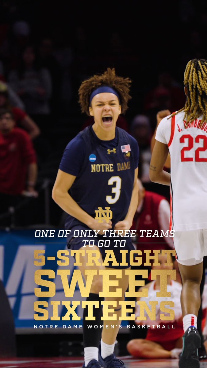 five-straight 🤭 #GoIrish // NCAA March Madness