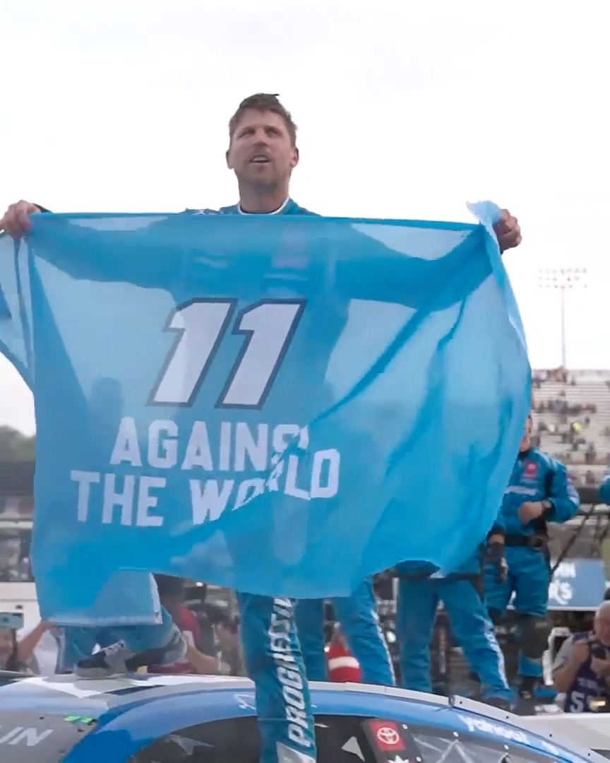 No. 11 against the world. Denny Hamlin, the Virginia-born driver, looks to win his seventh grandfather clock on Sunday.