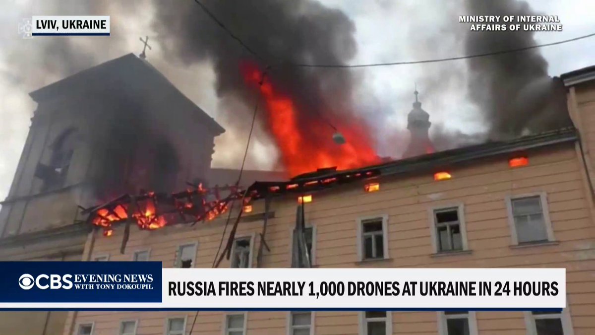 At least six people were killed and dozens injured after Ukrainian officials say Russia unleashed a barrage of drone strikes over the past 24 hours.