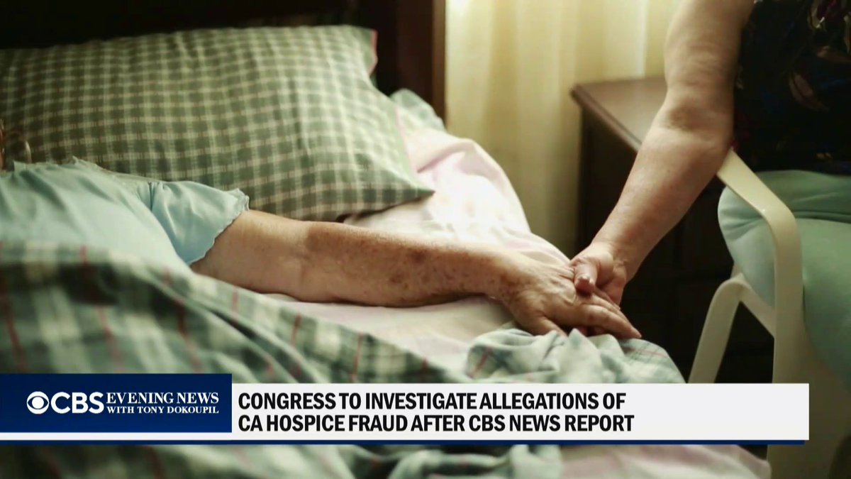 A CBS News investigation into hospice fraud in California is prompting a congressional review. House Republicans called the findings “alarming evidence of fraudulent activity.”