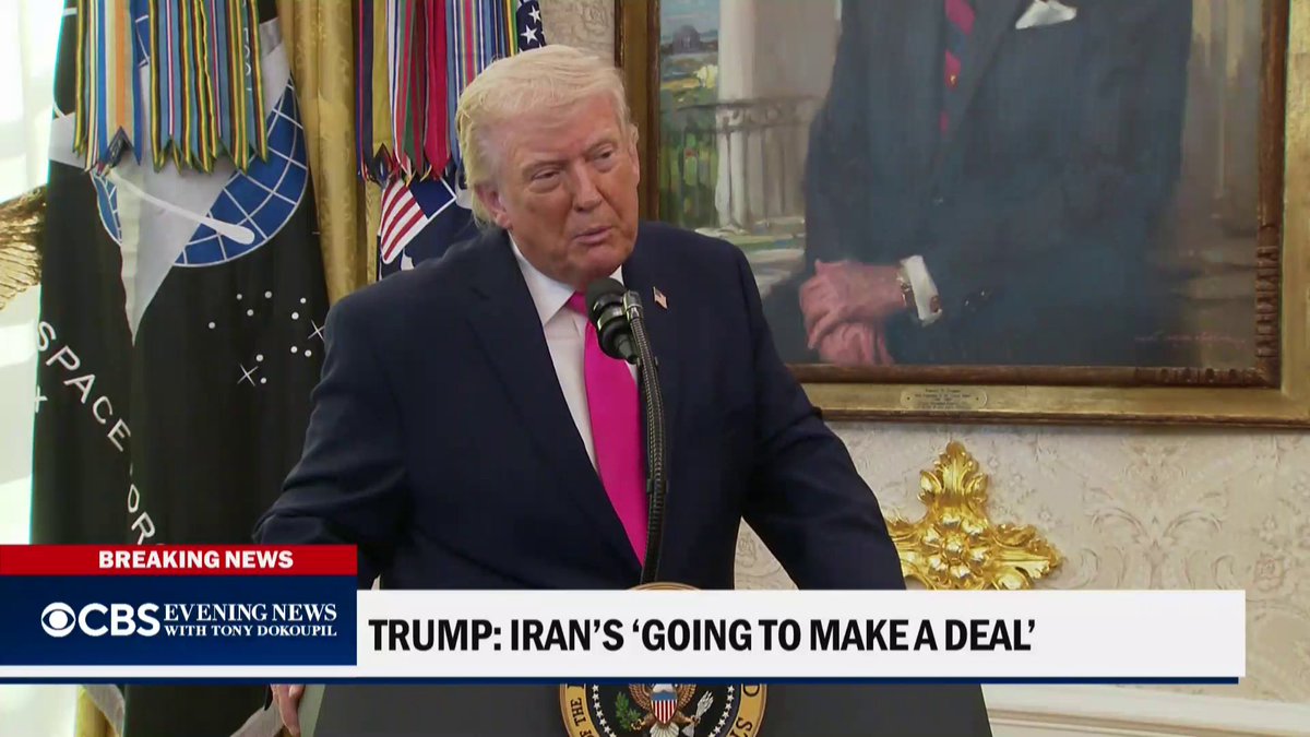 President Trump told Ed O'Keefe that Iranian negotiators have offered the U.S. what he described as an expensive gift, only stating that it had to do with oil and gas and the Strait of Hormuz. CBS News has learned that more than 1,000 troops from the Army's 82nd Airborne Division are deploying to the Middle East.