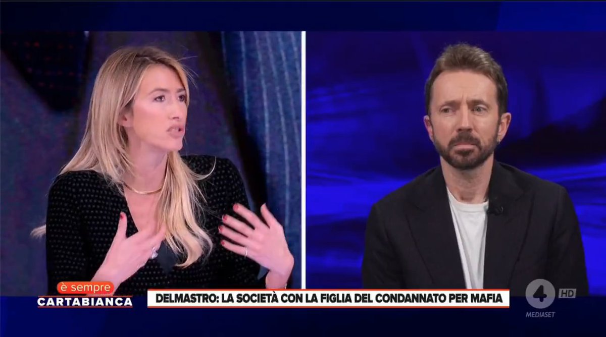 La Santanchè è indagata dal 2022, il caso Bartolozzi nasce settimane fa, quello Delmastro sei giorni fa, ma la Chirico va su Rete 4 a dire che le dimissioni di oggi dimostrano "forza, autonomia e rettitudine di Meloni rispetto a tutto questo". È meraviglioso il suo mondo fatato.
